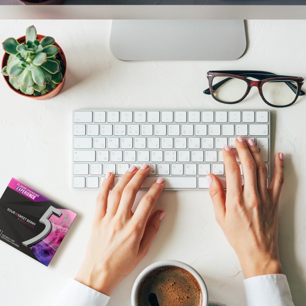 5 GUM Evolution Sour to Sweet Berry Flavor Changing Sugar Free Chewing Gum, 15-Stick Pack, 10 Count - Image 7