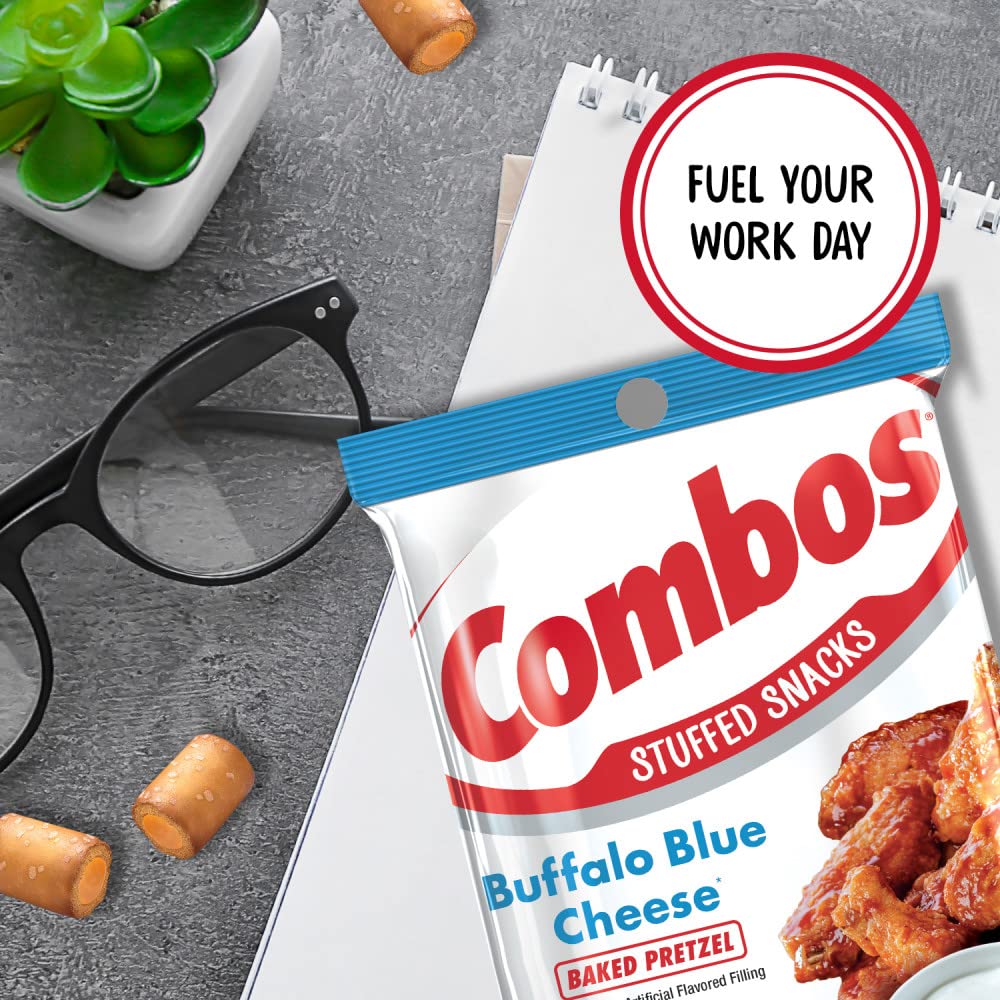 COMBOS Cheese Snacks - Buffalo Blue Cheese and Crackers Snack Packs, Baked Cracker Snack, 6.3-Ounce Bulk Bag (Pack of 12) - Image 5