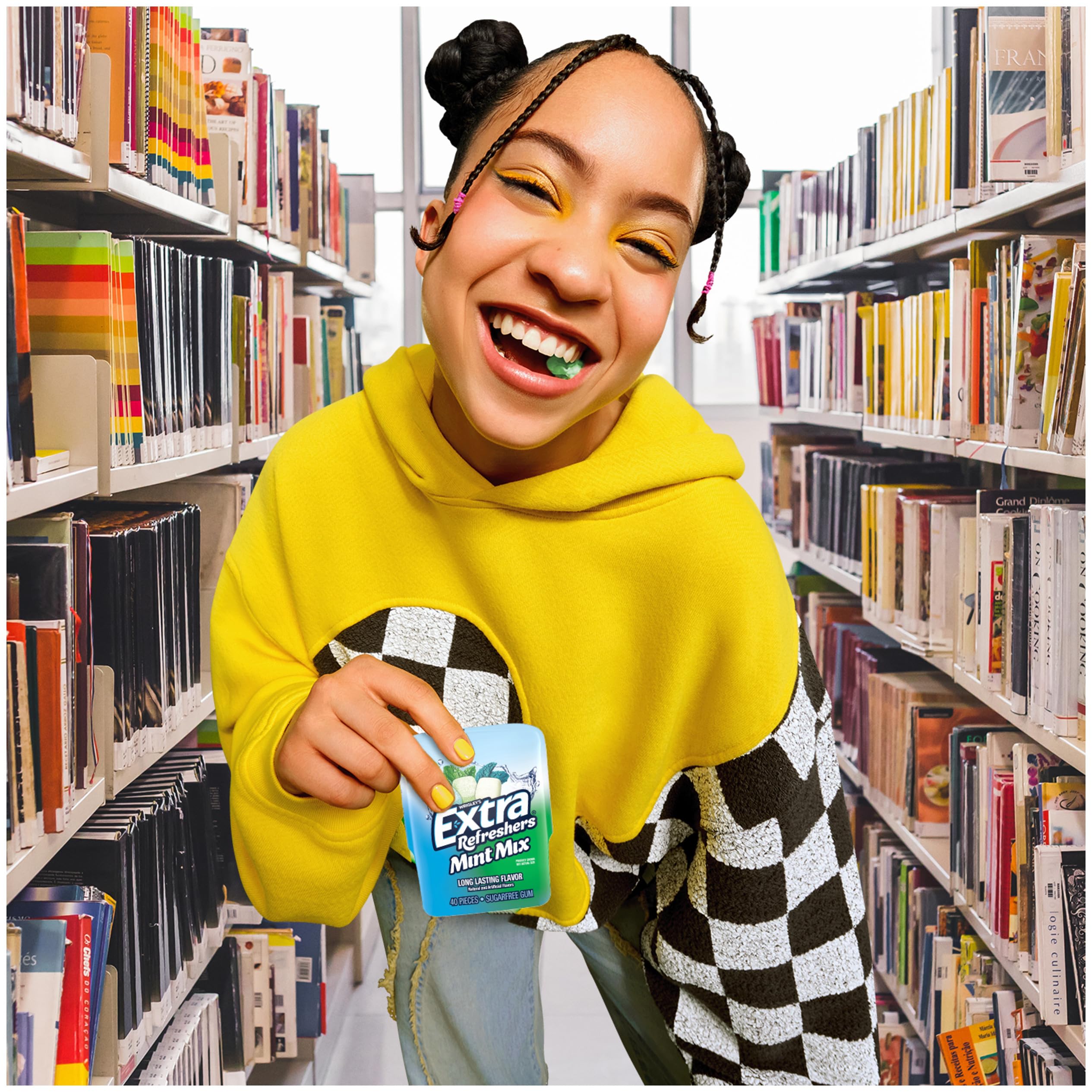 EXTRA Refreshers Mint Mix Gum, 3.21-Ounce 40-Piece Bottle (Pack of 6) - Image 6