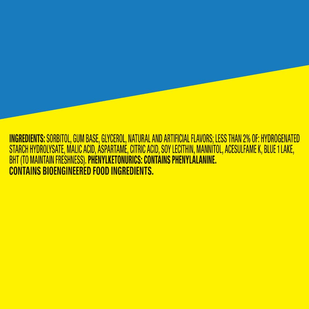 EXTRA SOURS Blue Raspberry Sugar Free Chewing Gum Sour Candy Fruit Gum, 15 Stick Pack, 10 Count - Image 3