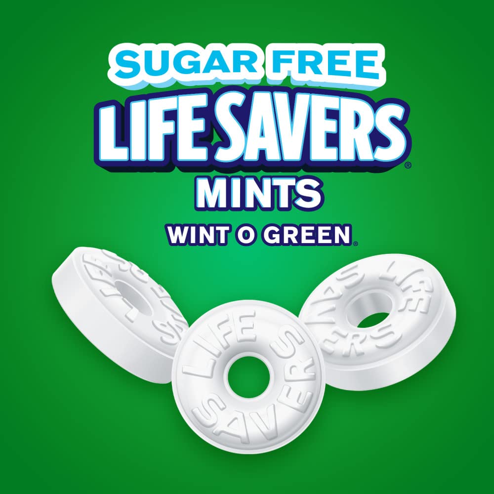 LIFE SAVERS Breath Mints Sugar Free Candy, Wint-O-Green Mint Hard Candy Bag for Goodie Bags, Road Trips, School, Work, 2.75 oz (Pack of 12) - Image 3