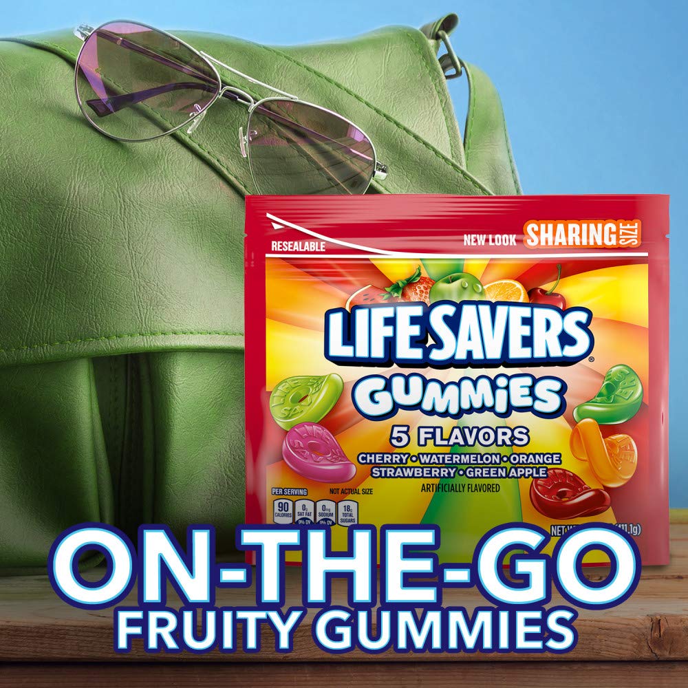 LIFE SAVERS GUMMIES 5 Flavors Gummy Summer Candy, Sharing Size, 14.5 oz Bag - Image 8