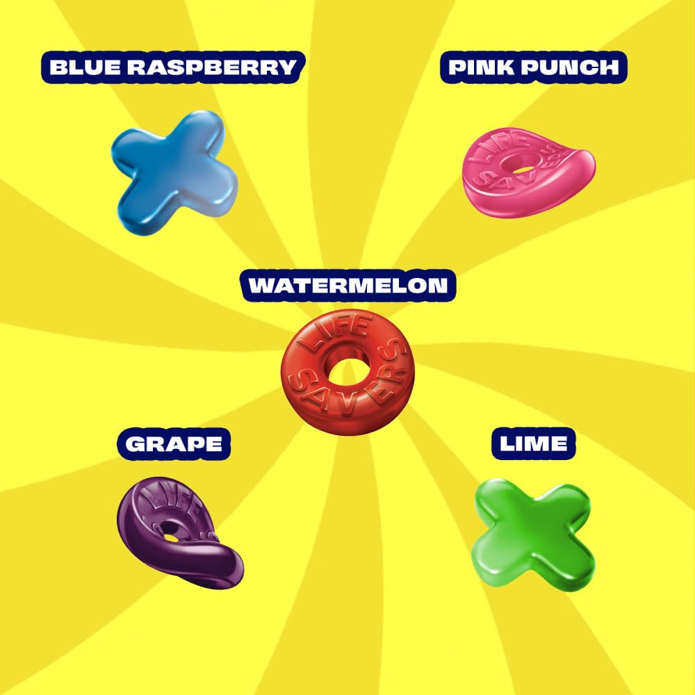 LIFE SAVERS Gummies X's & O's Gummy Candy Game Night Family Game Snack, 7 Oz Bag, 12 Pack - Image 4