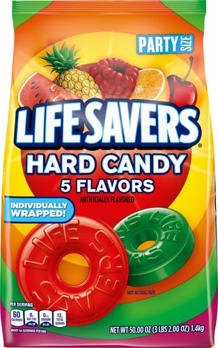 LIFE SAVERS Hard Candy Bag 5 Flavors, Hard Candy Individually Wrapped for Goodie Bags, Road Trips, Treats, Offices, Celebrations, 50-Ounce Party Size (Pack of 2) - Image 4
