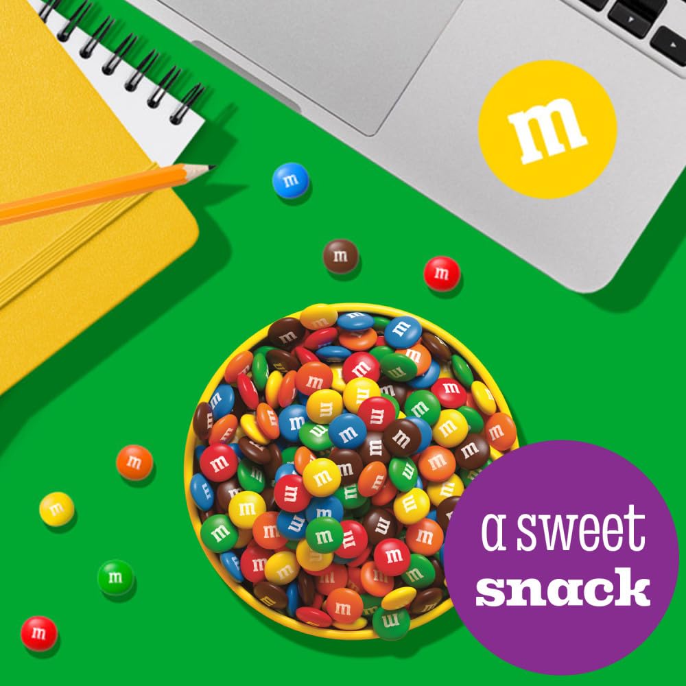 M&M'S Milk Chocolate Candy, Party Size, 2.4 lb Resealable Bag for Parties, Baking & Sharing - Image 5