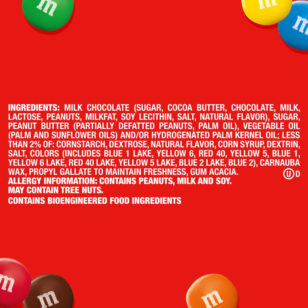 M&M'S Minis Peanut Butter Candy, Family Size, 15 Oz Bulk Resealable Bag (Pack of 2) - Image 3
