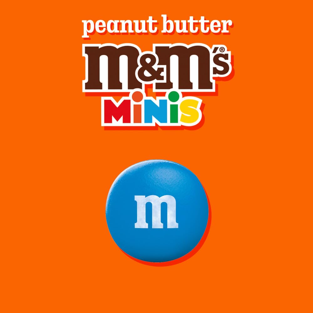 M&M'S Minis Peanut Butter Candy, Family Size, 15 Oz Bulk Resealable Bag (Pack of 2) - Image 4