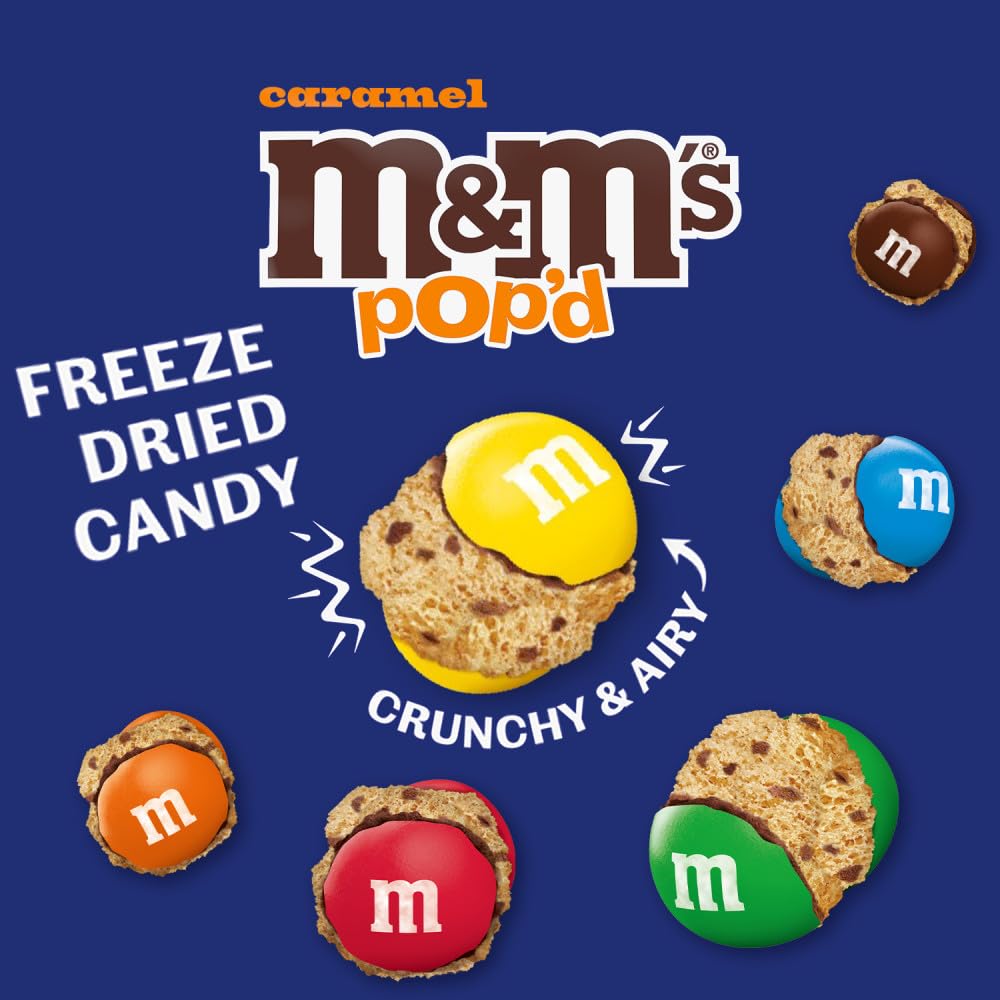 M&M'S Pop'd Caramel Chocolate Crunchy Freeze-Dried Candy 5.5 Oz Resealable Bag - Image 5
