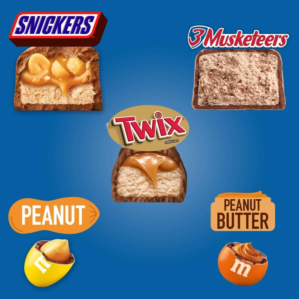 MARS CHOCOLATE SNICKERS, TWIX, MILKY WAY & 3 MUSKETEERS, Bulk Milk Chocolate Full Size Candy Bars, Halloween Chocolate Candy Variety Pack, 53.68 oz, 30 Bars - Image 3