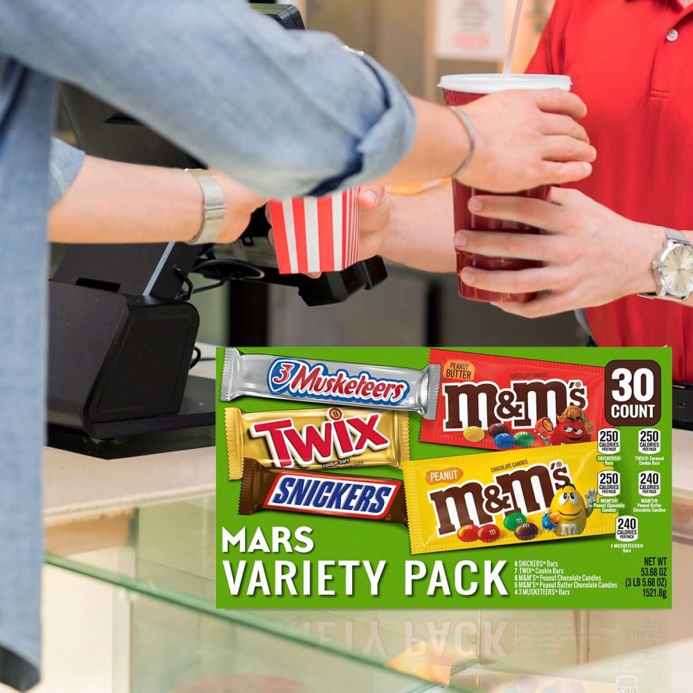 MARS CHOCOLATE SNICKERS, TWIX, MILKY WAY & 3 MUSKETEERS, Bulk Milk Chocolate Full Size Candy Bars, Halloween Chocolate Candy Variety Pack, 53.68 oz, 30 Bars - Image 5