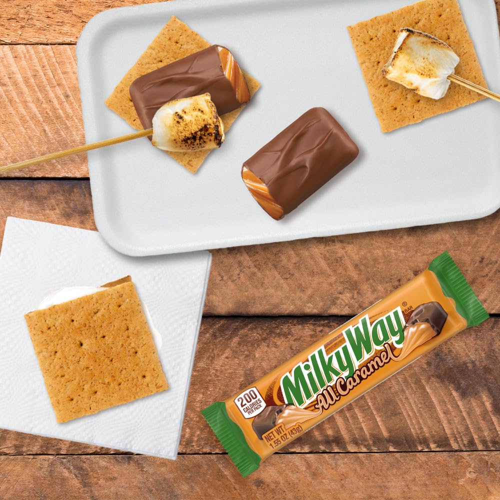 MILKY WAY All Caramel Milk Chocolate Bar Caramel Candy Full Size Bar, 1.55 Oz Single Pack, 24 Count - Image 8
