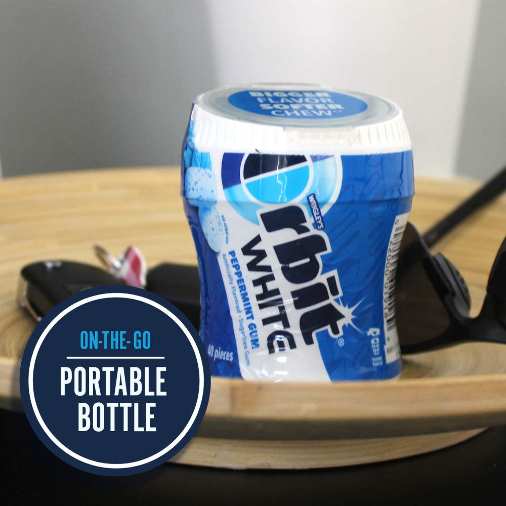 ORBIT Gum White Peppermint Sugar Free Chewing Gum Bulk Pack, 40 Piece Bottle (Pack of 4) - Image 7