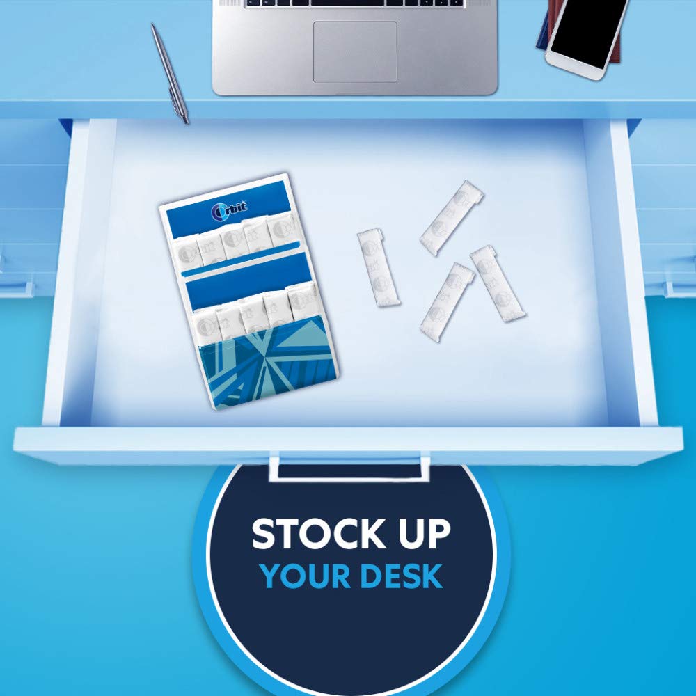 ORBIT Peppermint Sugar Free Chewing Gum Travel Essentials Mint Spring Break Travel Gum, 30 Ct Mega Pack - Image 7