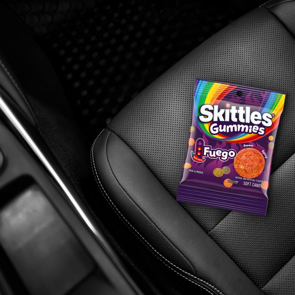 SKITTLES GUMMIES Fuego Sweet and Spicy Gummy Candy, 5.8 Oz Bag, 12 Pack - Image 8