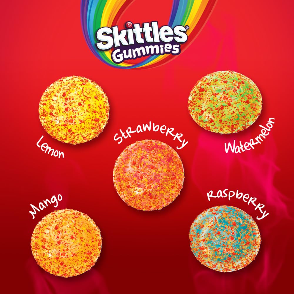 SKITTLES GUMMIES Fuego Sweet and Spicy Gummy Candy, Sharing Size, 12 Oz Resealable Bag - Image 4