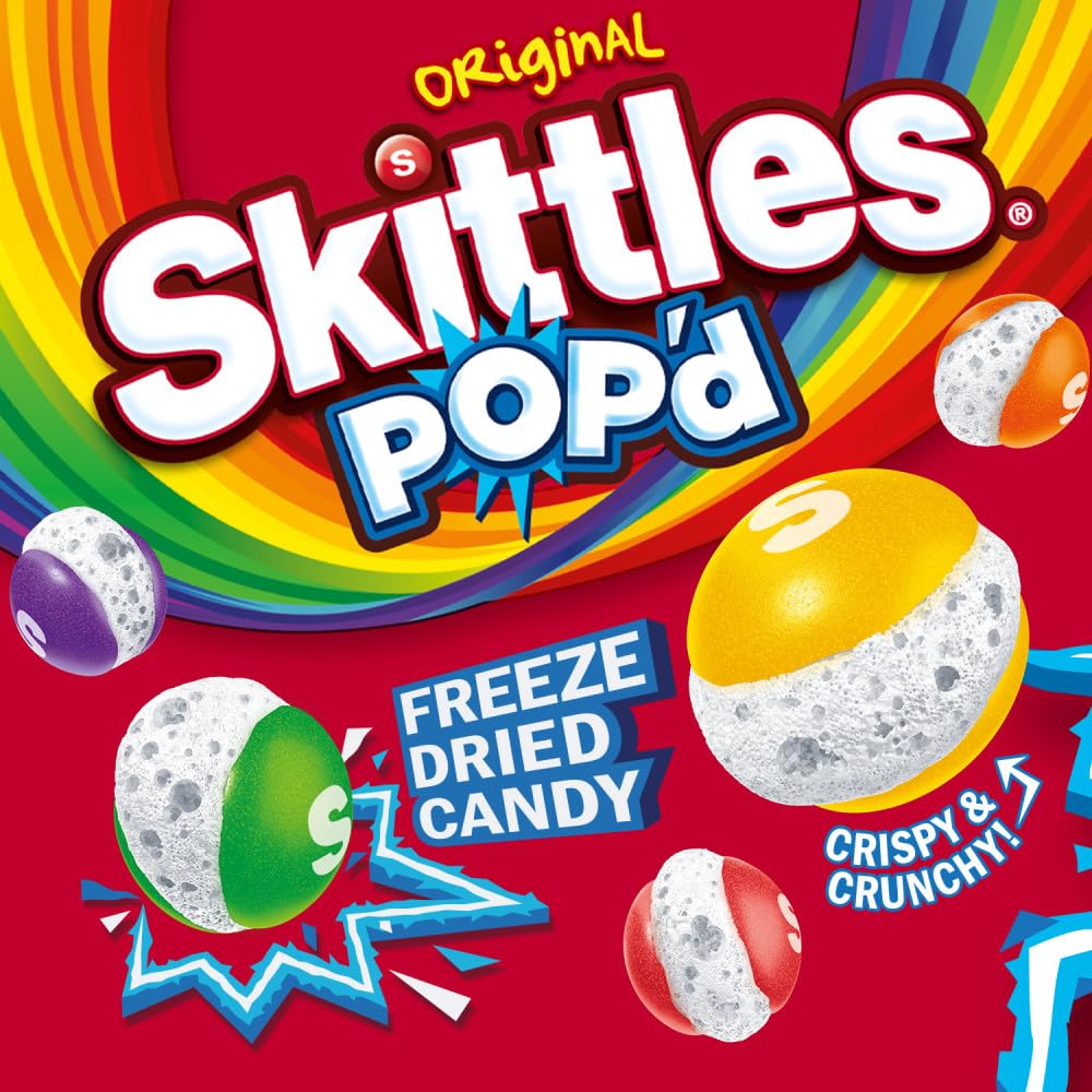 SKITTLES POP'd Originals Freeze Dried Candy, Freeze Dried Snacks, 5.5 Oz Bag - Image 4