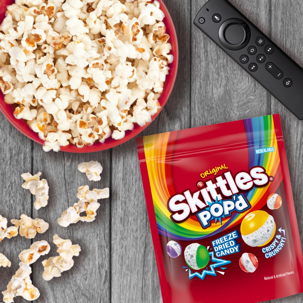SKITTLES POP'd Originals Freeze Dried Candy, Freeze Dried Snacks, 5.5 Oz Bag - Image 7