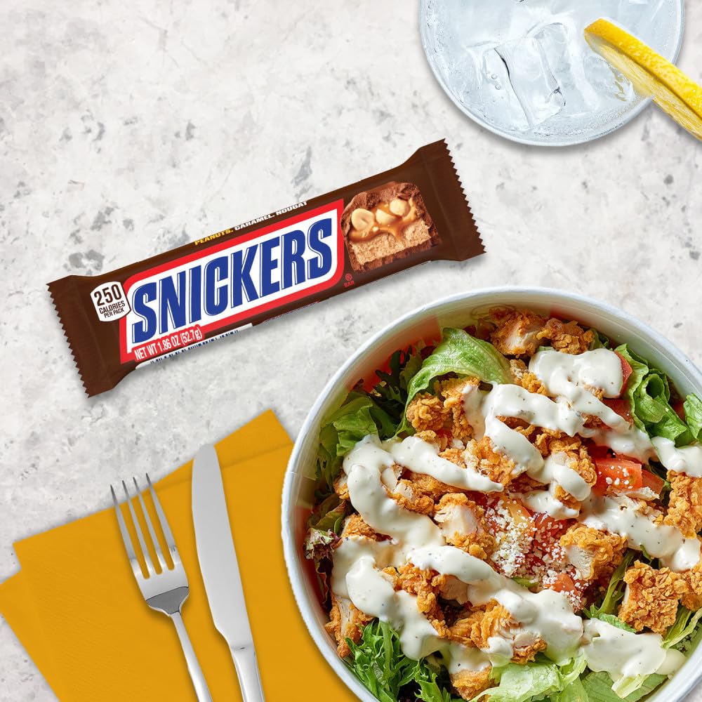 SNICKERS Full Size Bulk Milk Chocolate Candy Bars, 1.86 oz Bar, 48 ct Box - Image 6