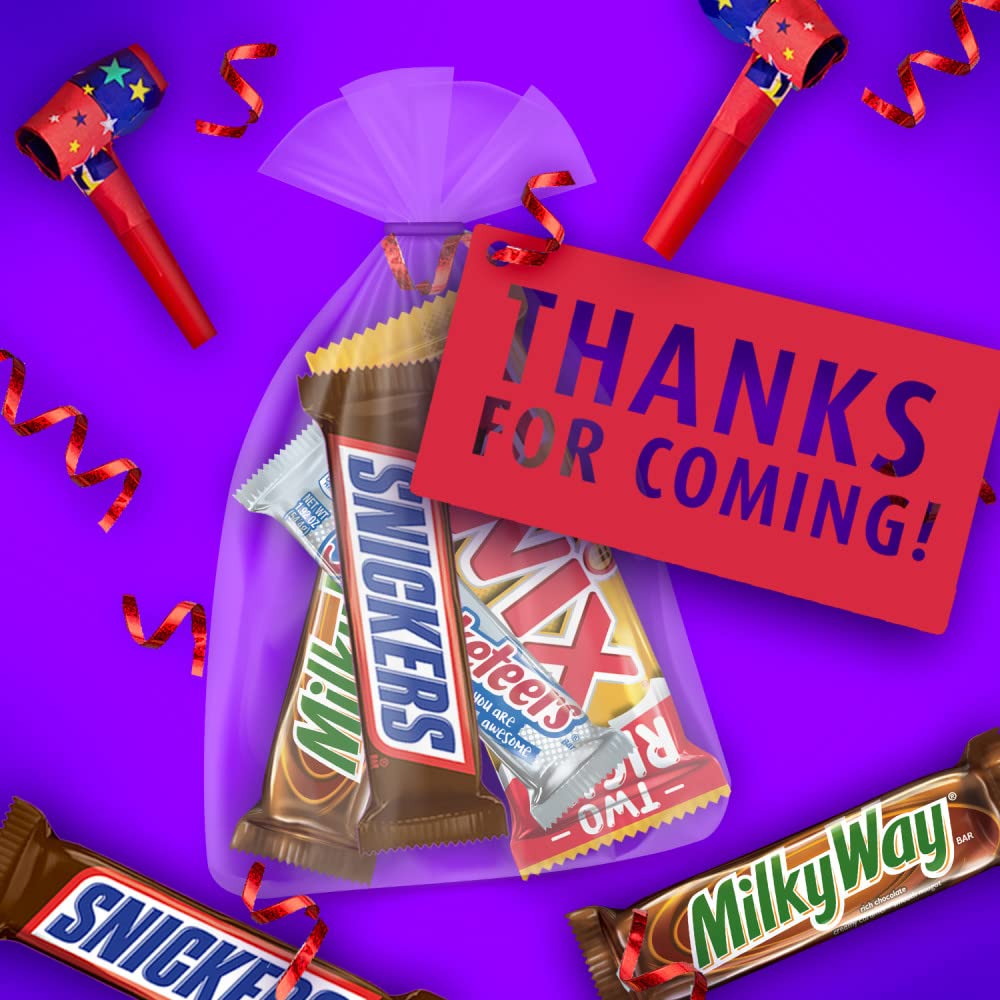 SNICKERS, TWIX, MILKY WAY & 3 MUSKETEERS Individually Wrapped Variety Pack Full Size Milk Chocolate Candy Bars Bulk Assortment, 33.31 oz, 18 Bars - Image 8