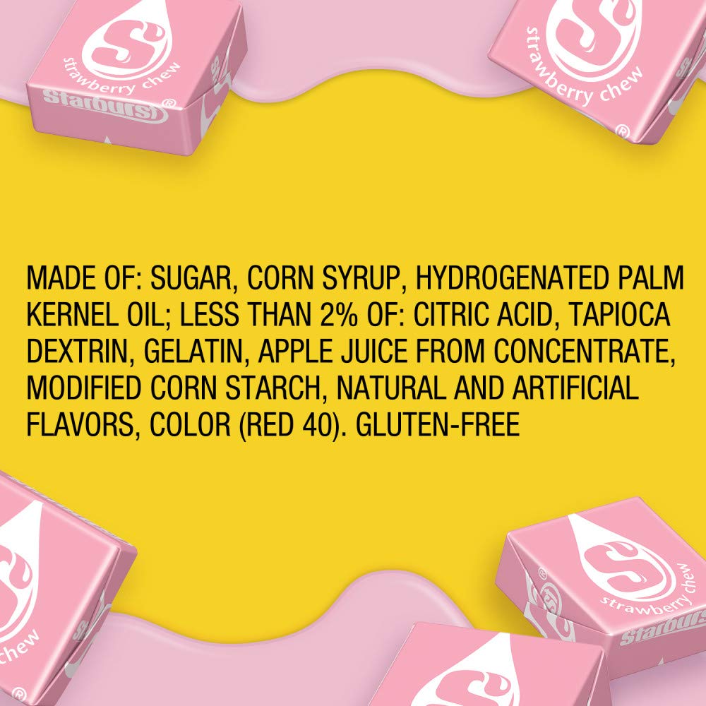 STARBURST All Pink Fruit Chews Chewy Candy Bulk Pack, Sharing Size, 15.6 oz Bag (Pack of 6) - Image 7