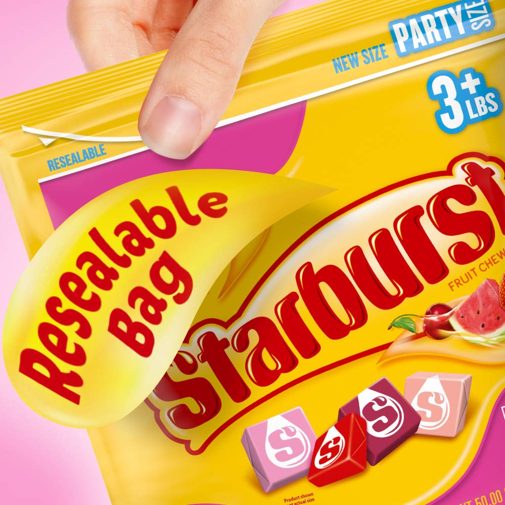 STARBURST Fruit Chews Candy - FaveREDS STARBURST Candy Bulk Individually Wrapped, Party Size Bag, 50 oz, Pack of 1 - Image 4