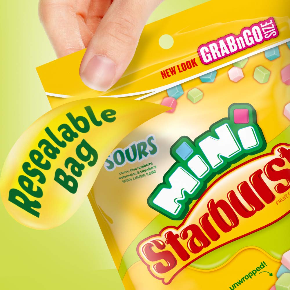 STARBURST Fruit Chews Candy - Minis Sours, 8oz (Pack of 8) - Delicious Mini Candy, Sour Candy Bulk - Image 4