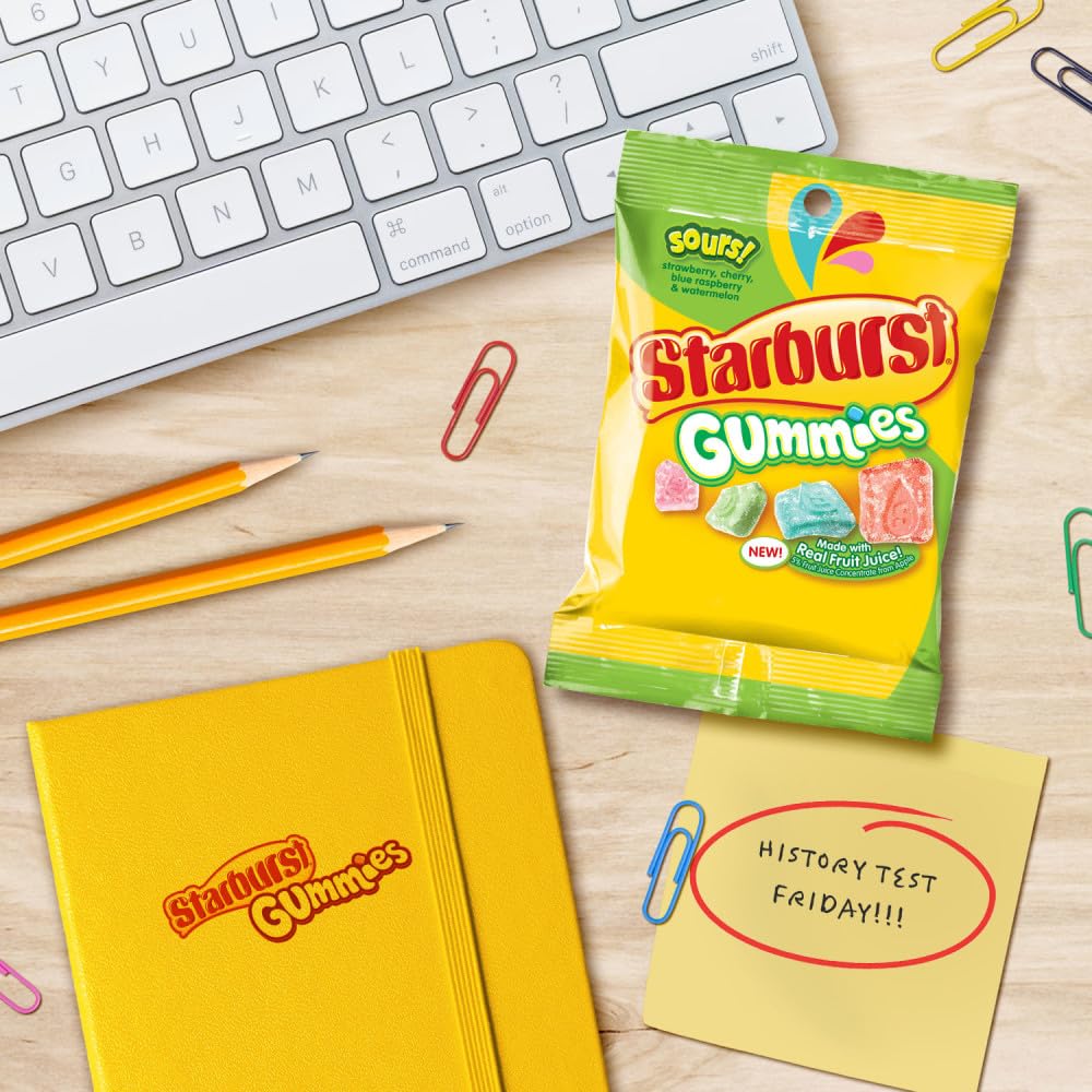 STARBURST Gummies Sours, Gummy Candy, 5 oz. Bag, Bulk Candy Pack of 12 - Image 6