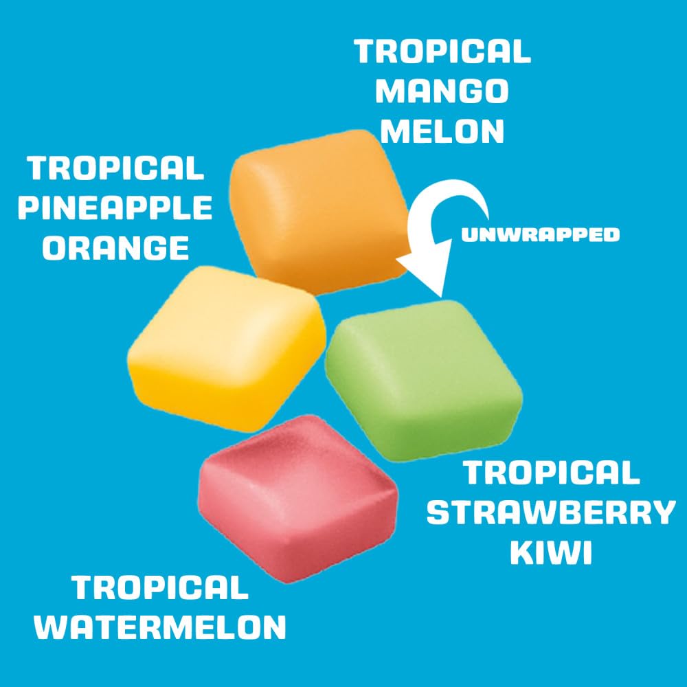 STARBURST MINIS Tropical Sunset Chewy Candy Movie Night Concession, Road Trip Snack Fruit Chews, Grab'N'Go, 7.2 Oz Bag, 8 Pack - Image 5