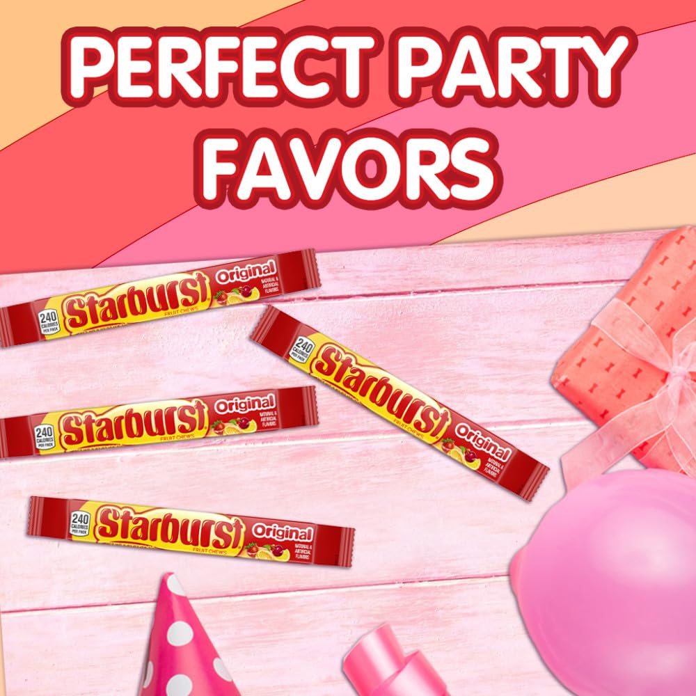 STARBURST Original Full Size Fruit Chews Candy Bulk, Chewy Candy for Parties, 2.07 oz (36 Single Packs) - Image 8