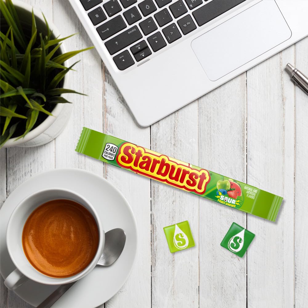STARBURST Sour Chewy Candy Individually Wrapped Tart Fruit Chew, Share Size, 2.07 Oz Pack, 24 Count - Image 7