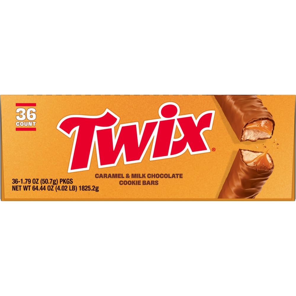 TWIX Bulk Chocolate Candy Individually Wrapped, Full Size, Caramel Chocolate Cookie Candy Bar, Perfect for Snacks, Parites, Goodie Bags, Holidays 36-Count Box - Image 4