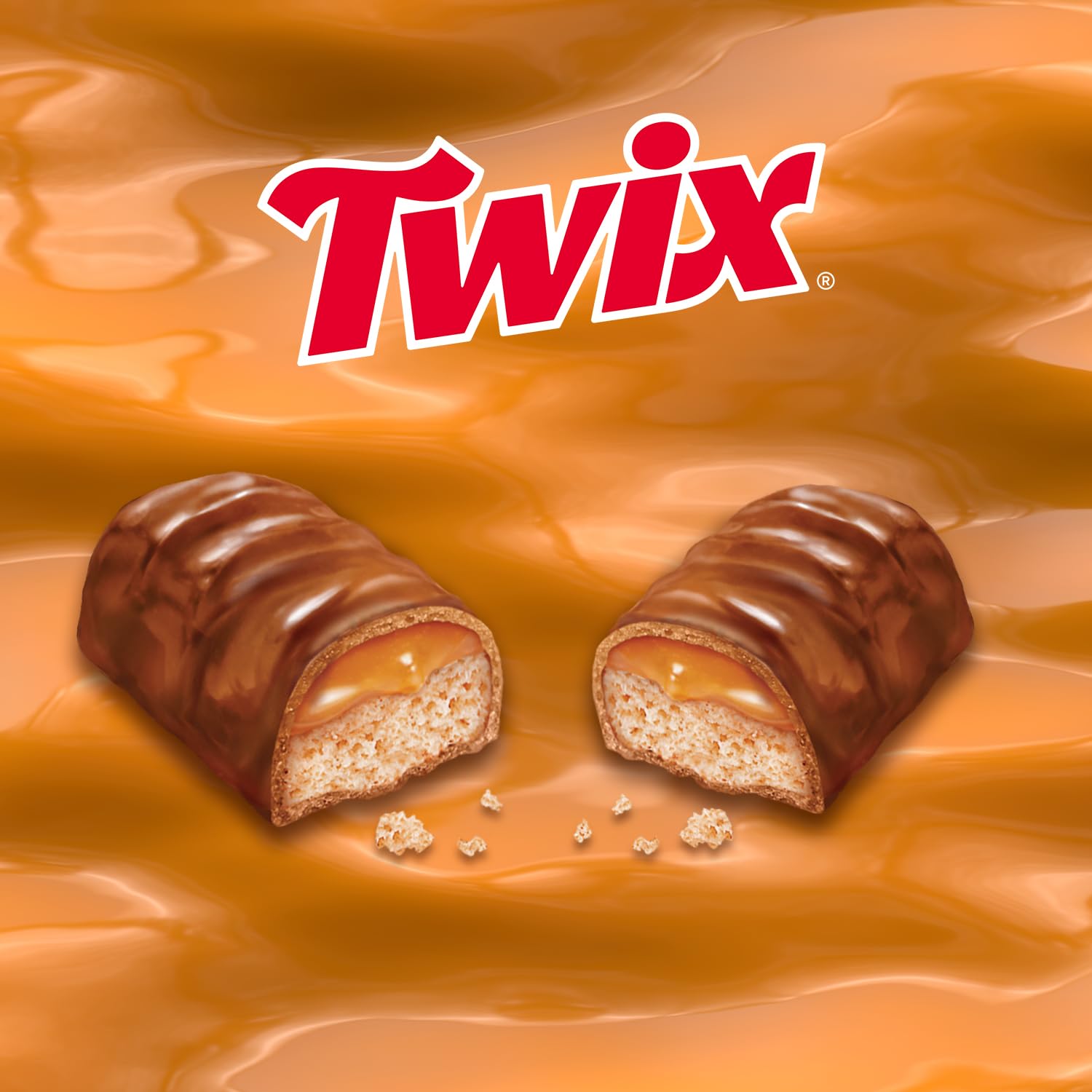 TWIX Caramel Minis Size Chocolate Cookie Bar Candy Bag, 35.6 oz, 95 pieces - Image 3