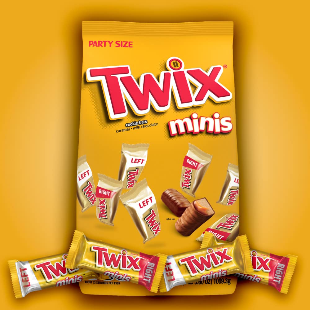 TWIX Caramel Minis Size Chocolate Cookie Bar Candy Bag, 35.6 oz, 95 pieces - Image 4