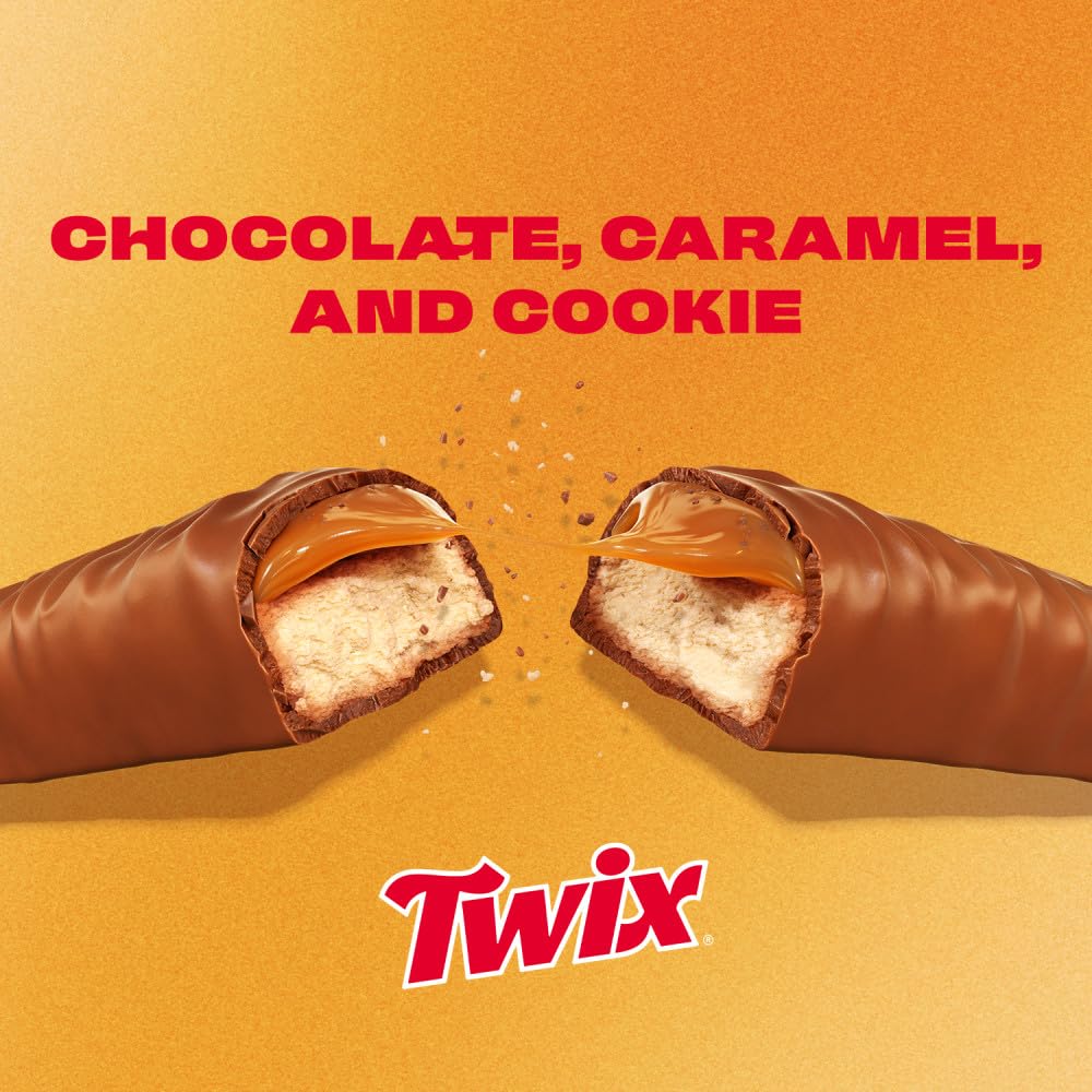 TWIX Snack Size Caramel Cookie Crunch On the Go Milk Chocolate Bars Individually Wrapped Candy, 0.75 Oz (Pack of 24) - Image 3