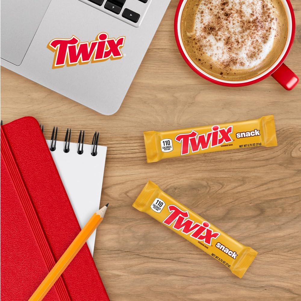 TWIX Snack Size Caramel Cookie Crunch On the Go Milk Chocolate Bars Individually Wrapped Candy, 0.75 Oz (Pack of 24) - Image 4